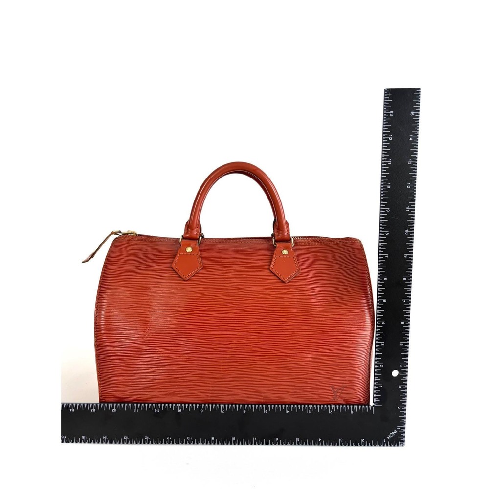 Louis Vuitton Speedy 30 Kenyan Brown Epi Leather Vintage Satchel Bag 1985-2012 - Picture 12 of 12